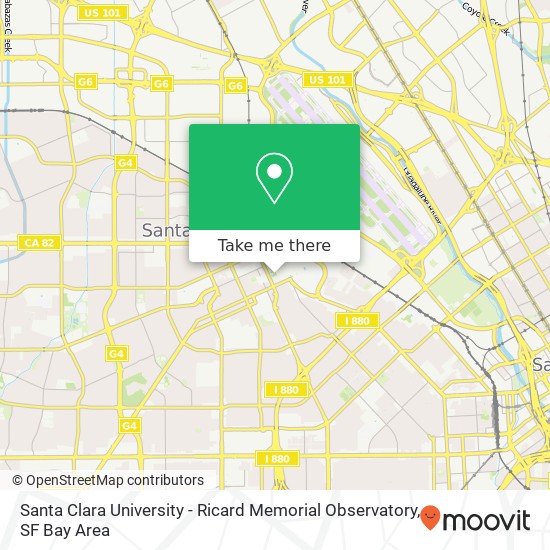 Santa Clara University - Ricard Memorial Observatory map