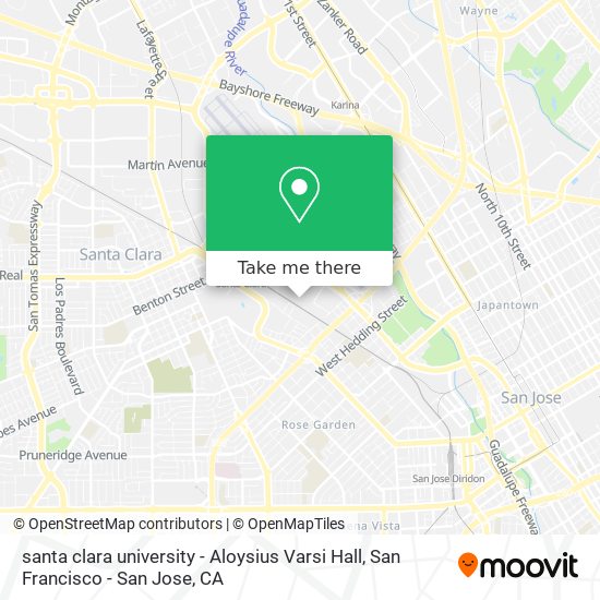 Mapa de santa clara university - Aloysius Varsi Hall