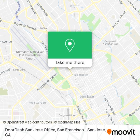 DoorDash San Jose Office map