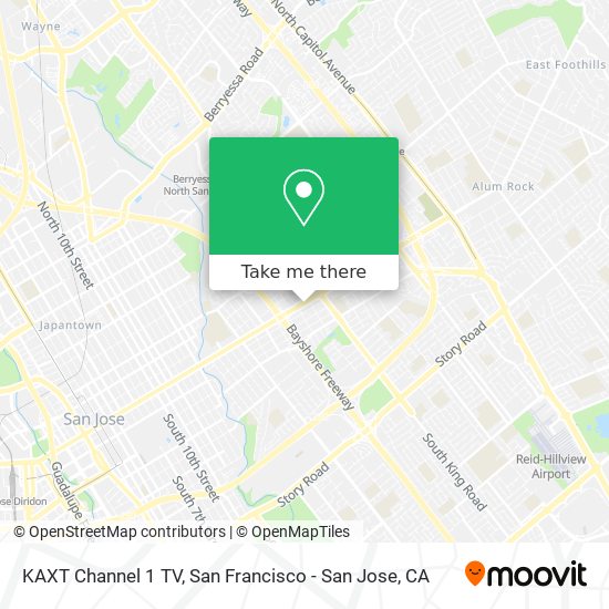 KAXT Channel 1 TV map
