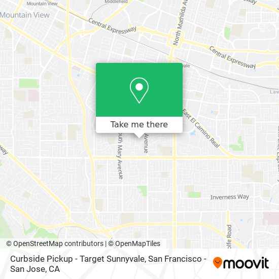 Curbside Pickup - Target Sunnyvale map