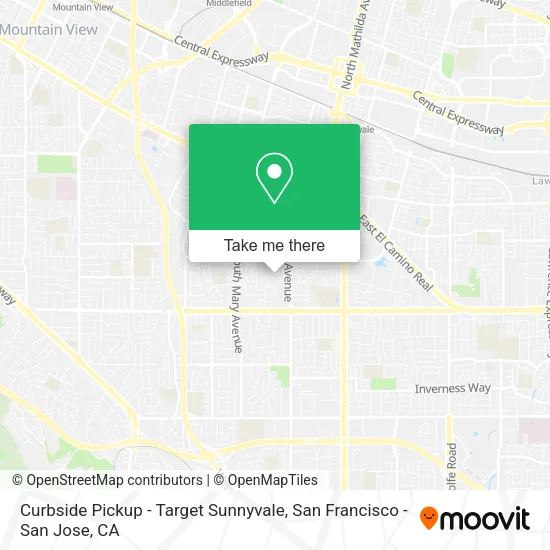 Mapa de Curbside Pickup - Target Sunnyvale