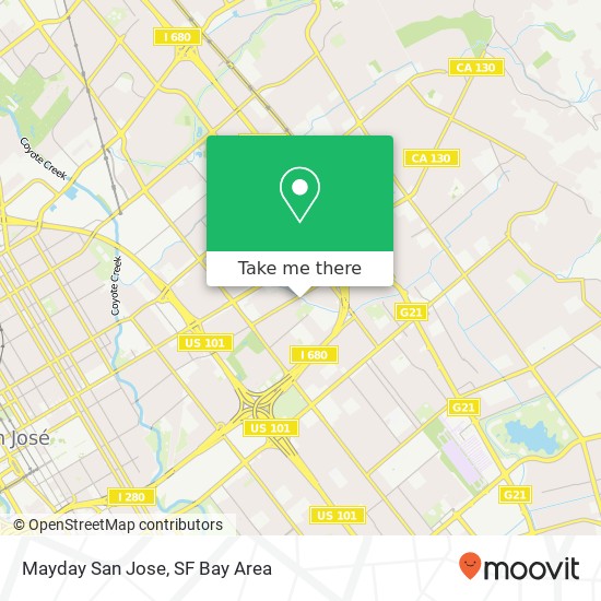 Mayday San Jose map