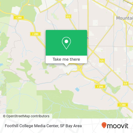 Mapa de Foothill College Media Center