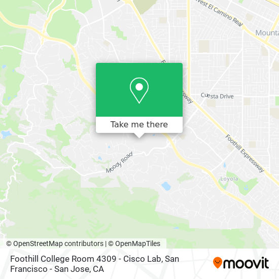 Mapa de Foothill College Room 4309 - Cisco Lab