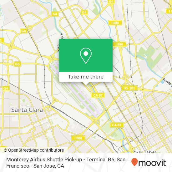 Monterey Airbus Shuttle Pick-up - Terminal B6 map