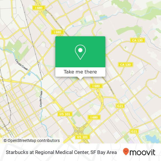 Starbucks at Regional Medical Center map
