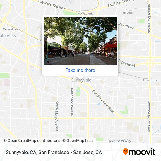 Mapa de Sunnyvale, CA
