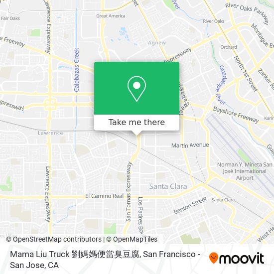 Mapa de Mama Liu Truck 劉媽媽便當臭豆腐