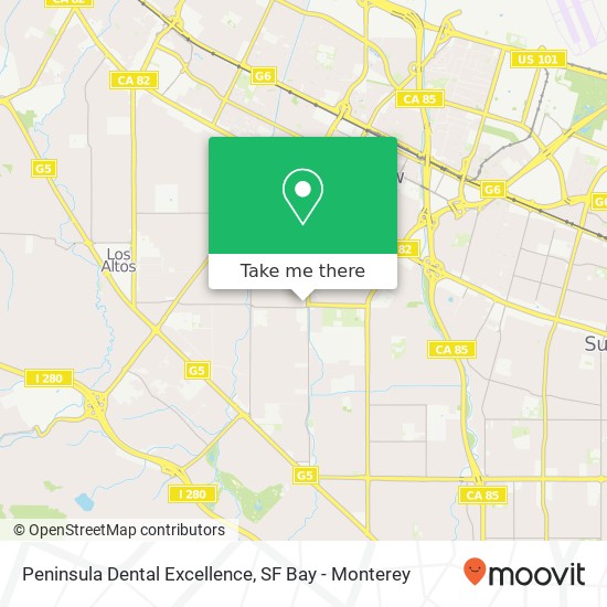 Peninsula Dental Excellence map