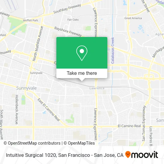 Mapa de Intuitive Surgical 1020