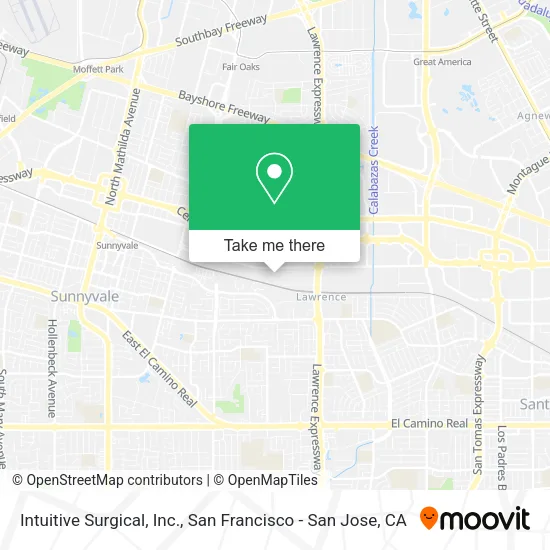 Mapa de Intuitive Surgical, Inc.