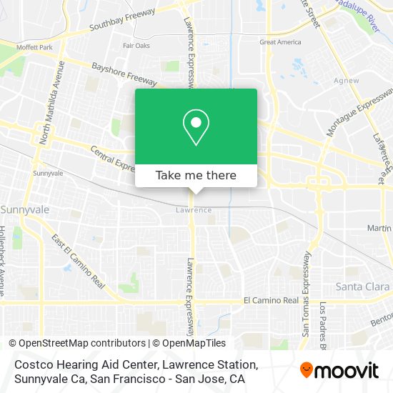 Costco Hearing Aid Center, Lawrence Station, Sunnyvale Ca map