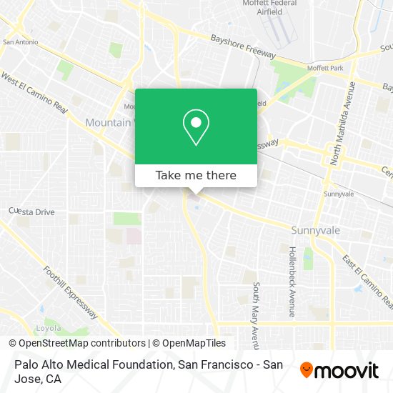 Mapa de Palo Alto Medical Foundation