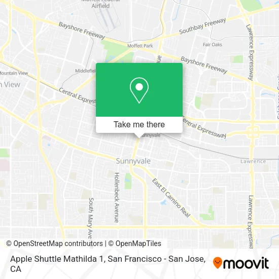 Mapa de Apple Shuttle Mathilda 1