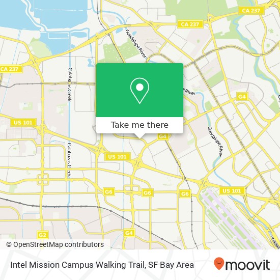 Mapa de Intel Mission Campus Walking Trail