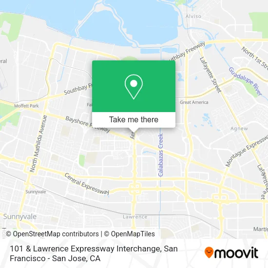 Mapa de 101 & Lawrence Expressway Interchange