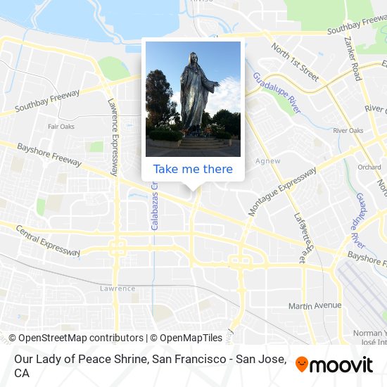 Our Lady of Peace Shrine map