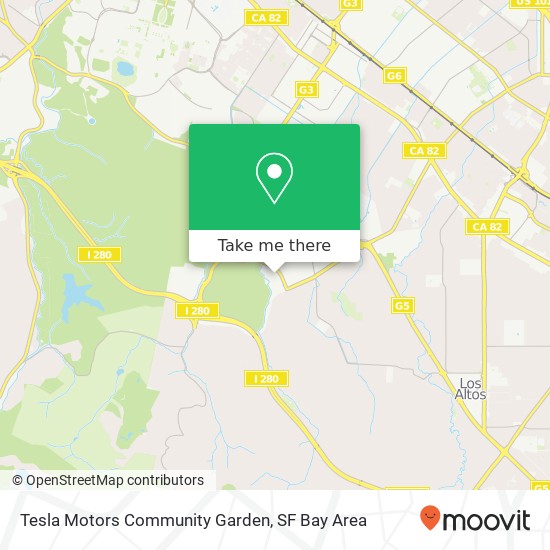 Mapa de Tesla Motors Community Garden