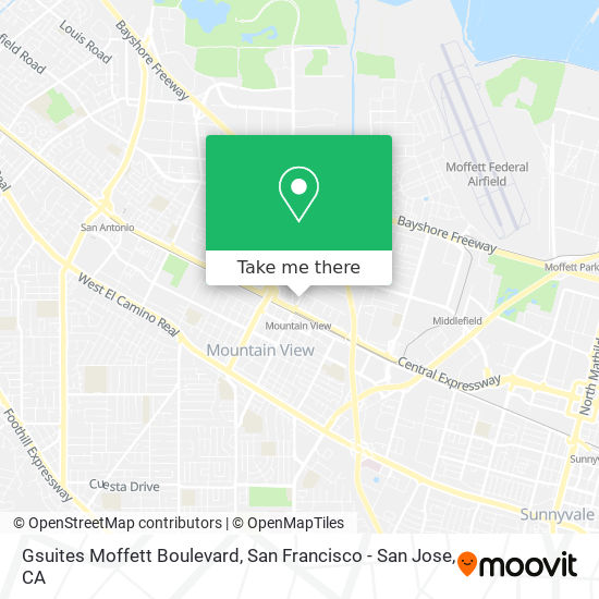 Gsuites Moffett Boulevard map