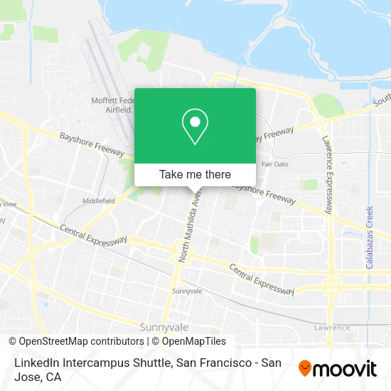 Mapa de LinkedIn Intercampus Shuttle