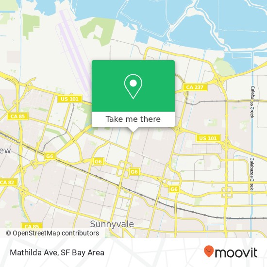 Mathilda Ave map