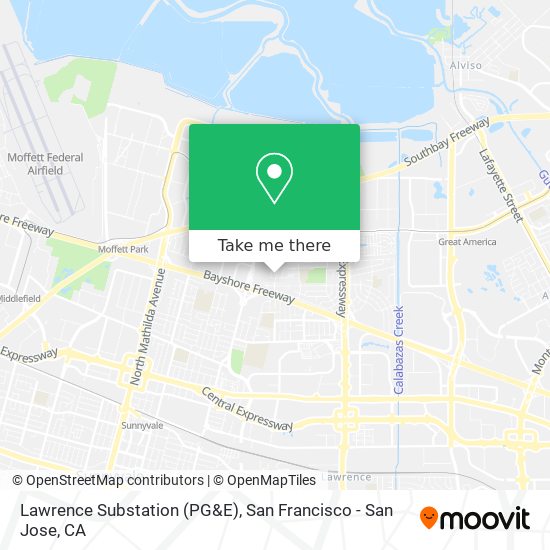 Mapa de Lawrence Substation (PG&E)