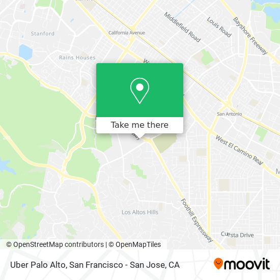 Uber Palo Alto map