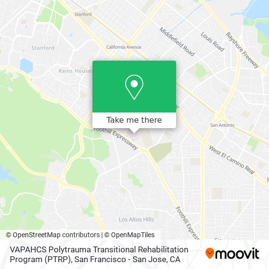 VAPAHCS Polytrauma Transitional Rehabilitation Program (PTRP) map