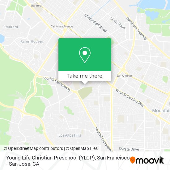 Mapa de Young Life Christian Preschool (YLCP)