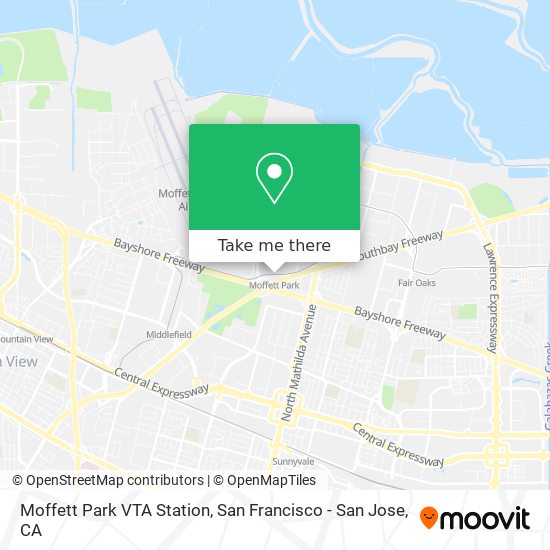 Moffett Park VTA Station map