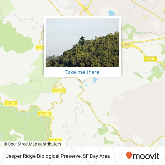 Mapa de Jasper Ridge Biological Preserve