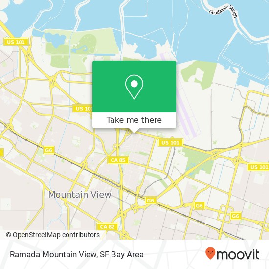 Ramada Mountain View map