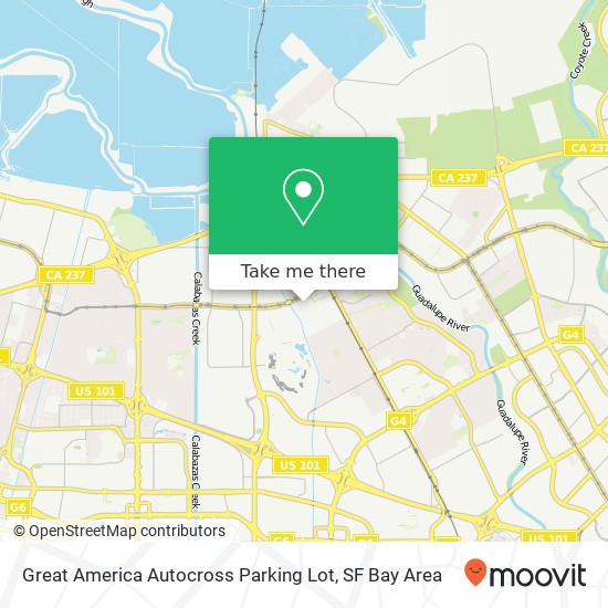 Mapa de Great America Autocross Parking Lot