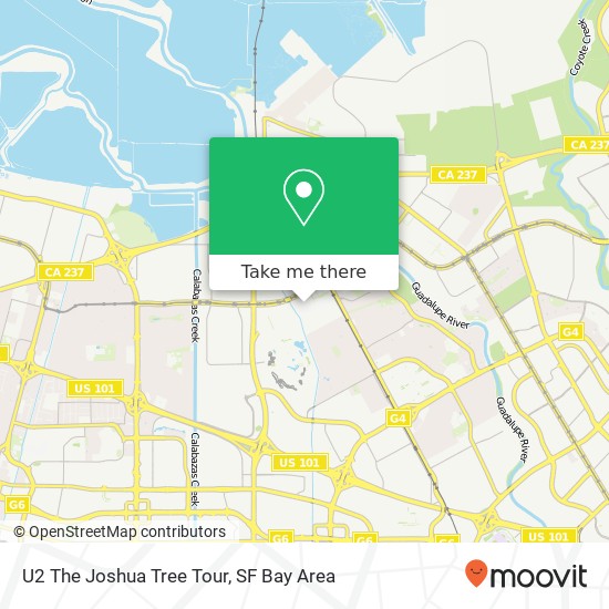 U2 The Joshua Tree Tour map
