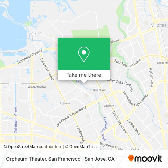 Orpheum Theater map