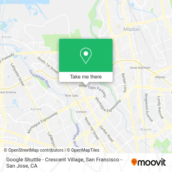 Mapa de Google Shuttle - Crescent Village