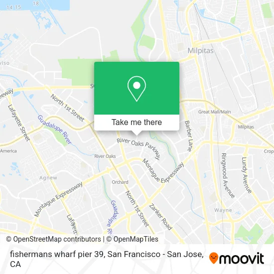Mapa de fishermans wharf pier 39