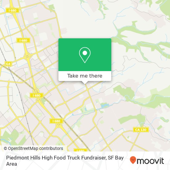 Piedmont Hills High Food Truck Fundraiser map
