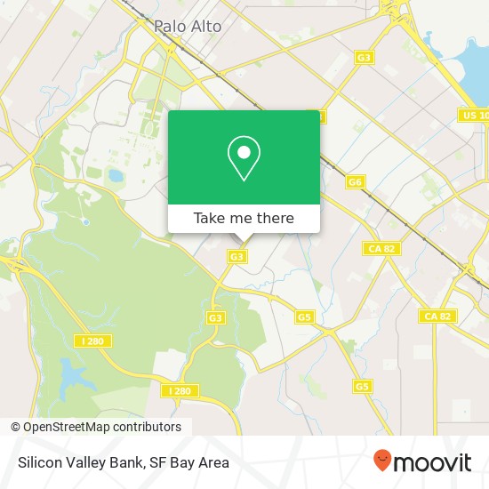 Mapa de Silicon Valley Bank