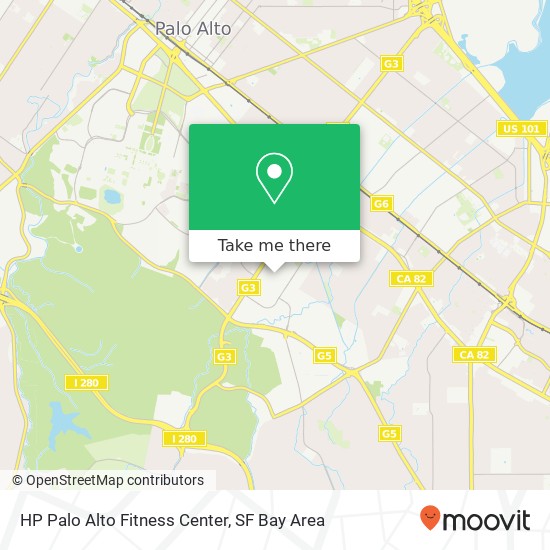 Mapa de HP Palo Alto Fitness Center