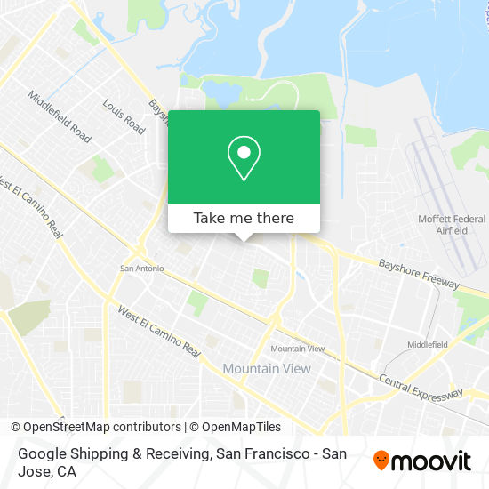 Google Shipping & Receiving map