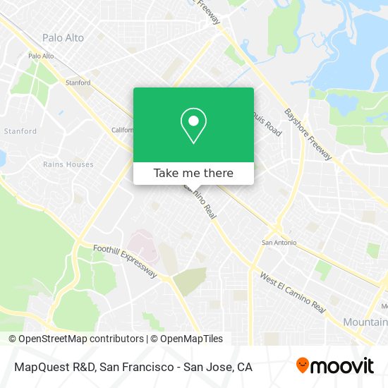 MapQuest R&D map