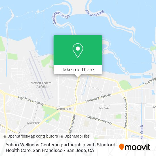 Yahoo Wellness Center in partnership with Stanford Health Care map