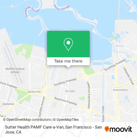 Sutter Health PAMF Care-a-Van map