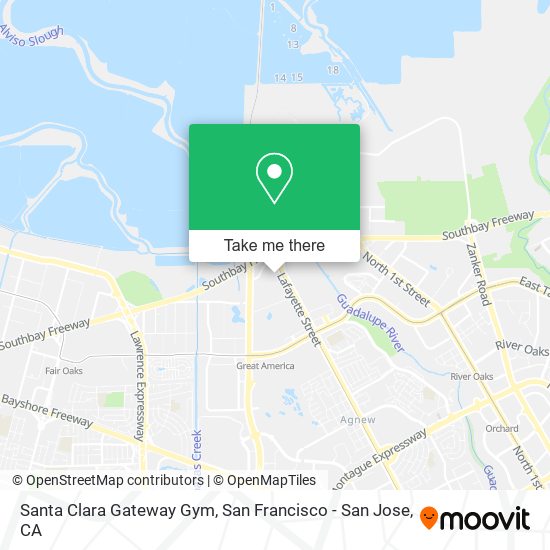 Mapa de Santa Clara Gateway Gym