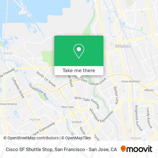 Mapa de Cisco SF Shuttle Stop
