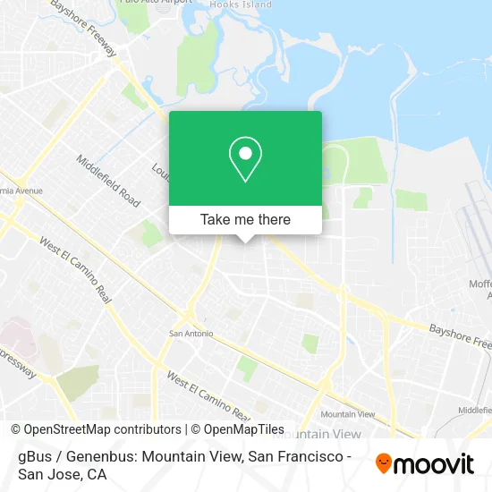 gBus / Genenbus: Mountain View map