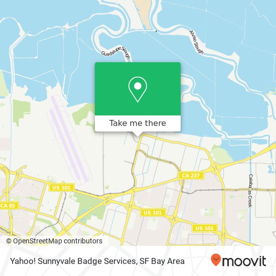 Yahoo! Sunnyvale Badge Services map