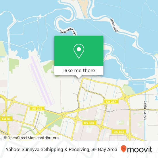 Mapa de Yahoo! Sunnyvale Shipping & Receiving